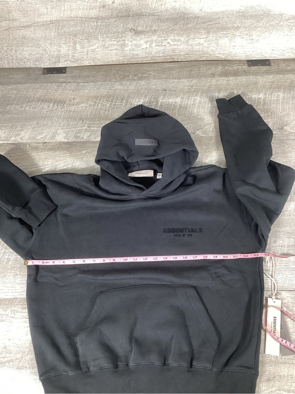 Fear Of God Essentials Hoodie Stretch Limo Black XXS Pullover NWT - Picture 3 of 11